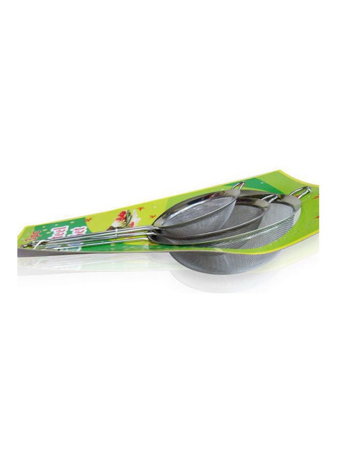 Generic - STAINLESS STEEL STRAINER SET 3Pcs Silver 7X8X9.5cm - Image 1