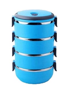 Stainless Steel Lunch Box -4 Tier Blue 10X3.9X4.3cm - v1626263594/N49147053A_1