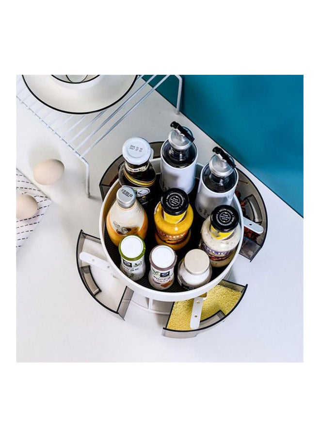 Generic - 2 Tier 360 Degree Rotating Lazy Susan Turntable Cabinet Organizer Spice Rack Multicolour - Image 1