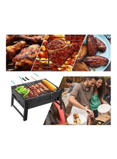 Generic Barbecue Charcoal Grill Folding Bbq Tools For Outdoor Cooking Camping Hiking Picnics Tailgating Backpacking Black 35X20X27cm  - Image 2