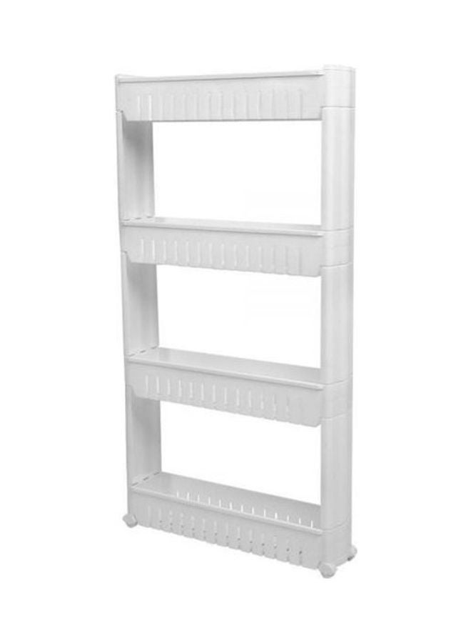 Organizer For Kitchen Or Bathroom Movable 4 Shelves White 102X12.5cm  - Image 1