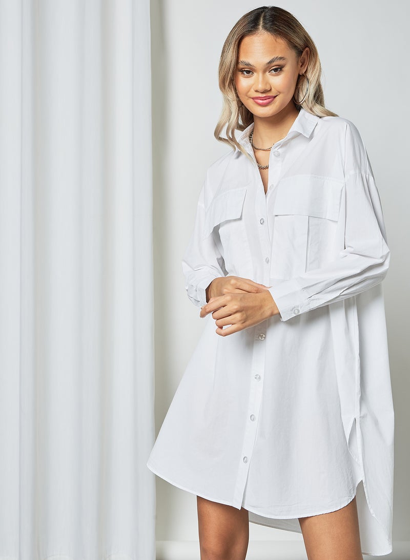 Oversized Shirt Dress White - v1626265852/N47668276V_1