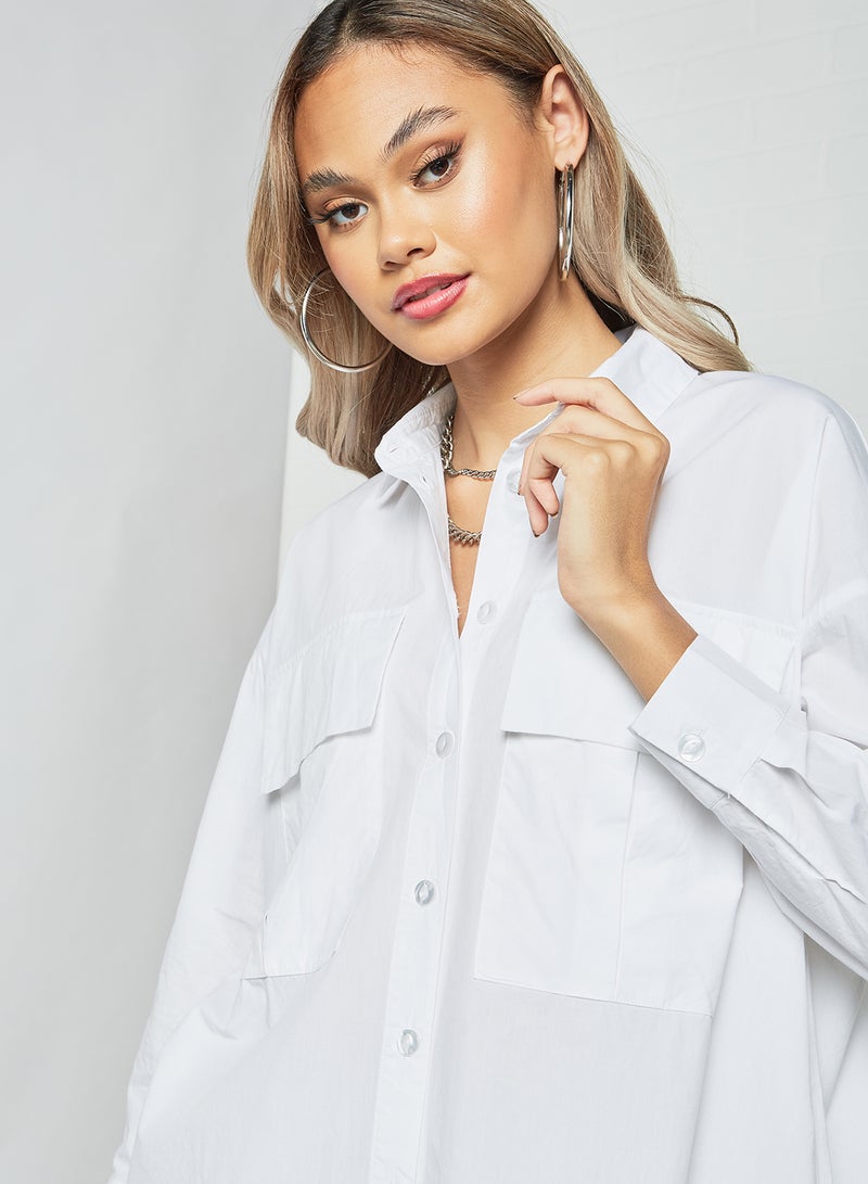 Oversized Shirt Dress White - v1626265853/N47668276V_4