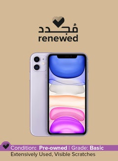 Renewed - iPhone 11 128GB Purple 4G With Facetime - International Version