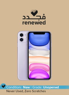أبل مُجدد - هاتف آيفون 11 مع تطبيق فيس تايم لون أرجواني، مع ذاكرة داخلية سعة 128 غيغابايت، يدعم تقنية 4G LTE - مواصفات عالمية  - Image 1