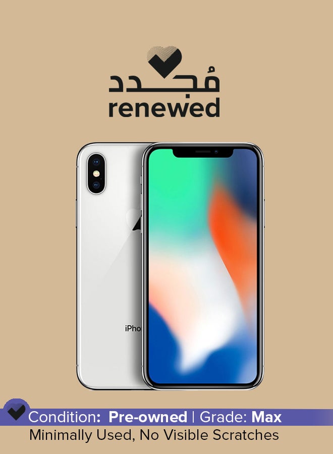 Apple - Renewed - iPhone X 64GB Silver 4G Without Facetime - Image 1