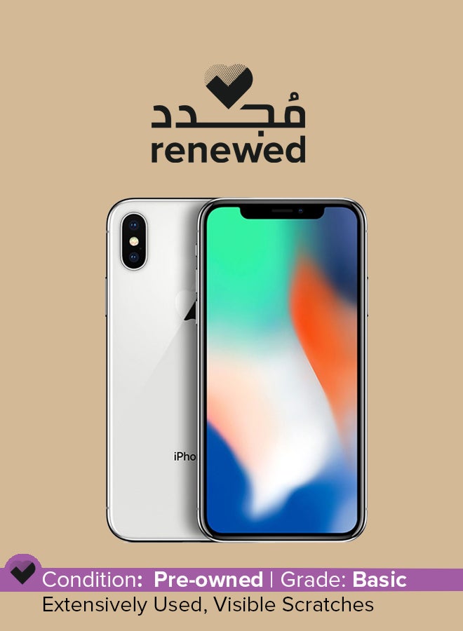 Apple Renewed - iPhone X 256GB Silver 4G With Facetime - Image 1