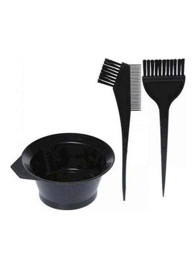 Set Of A Plate And Two Brushes For Dye Black