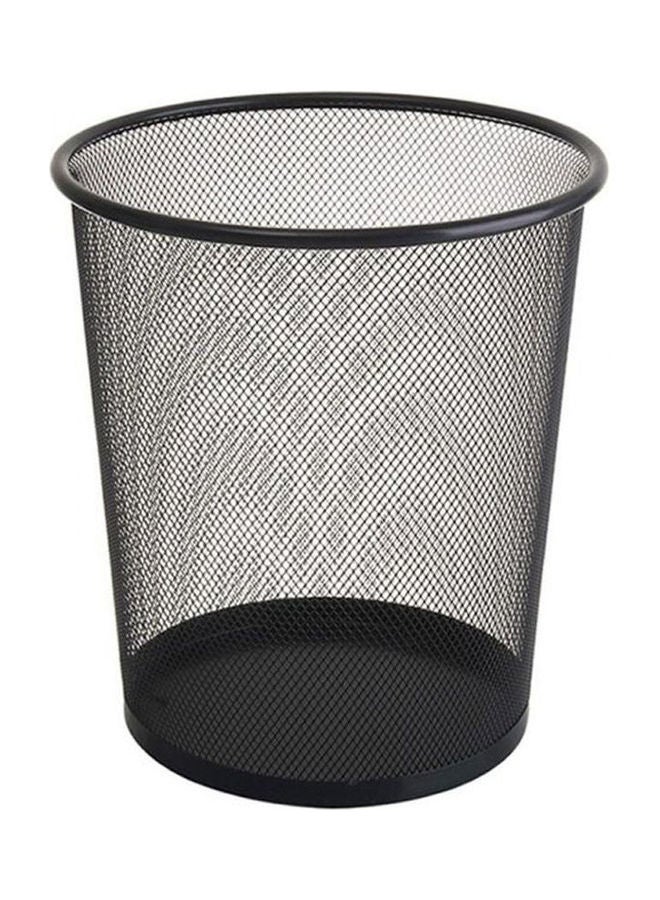 سلة غبار معدنية جريس/سلة من ورق الزخرفة للمكتب أسود - Image 1