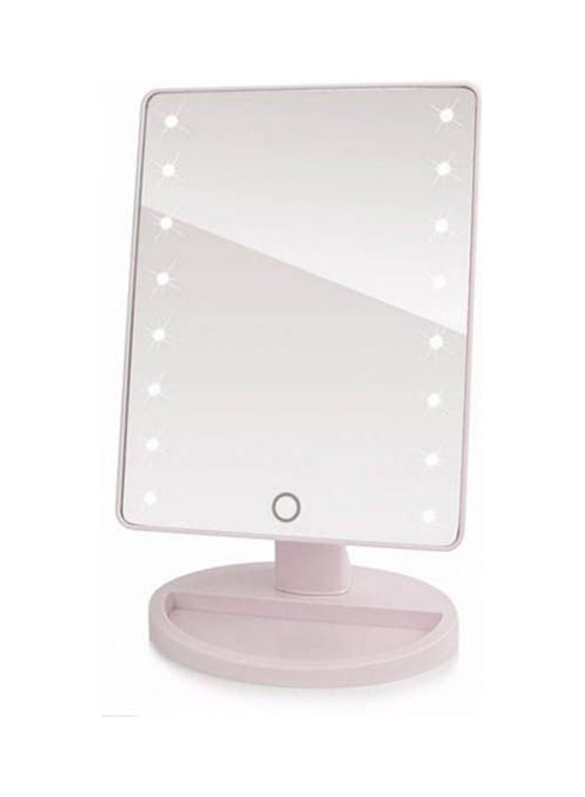 16Led Touch Screen Makeup Mirror Lights Health Beauty Adjustable Countertop 180 Rotating White