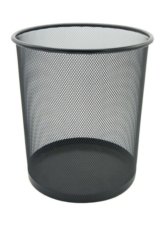 FIS Wire Mesh Waste Baskets Round Net Type Black 30x45.5cm 