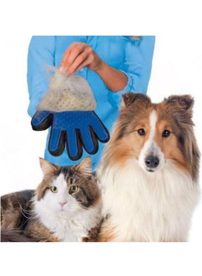 Generic - Enhanced Five Finger Designed Gentle Pet Grooming Brush Pet Hair Remover Glove Perfect For Dogs And Cats Pink/Black - Image 1