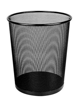 Metal Trash Basket Black