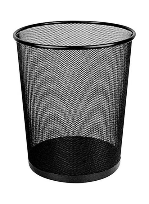 Metal Trash Basket Black