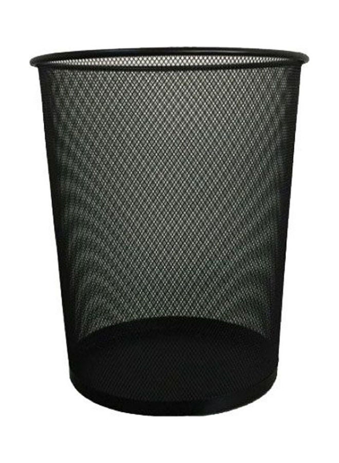 Generic Partner Metal Mesh Waste Bin Round Large Black 