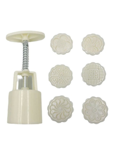 3D Mooncake Mould Cutter Set Beige 15x4x60cm
