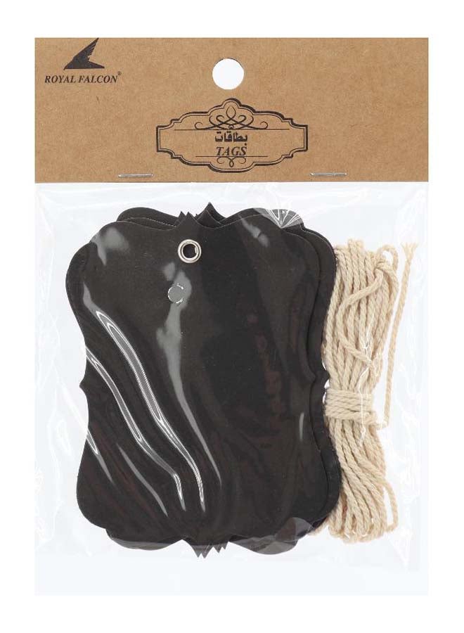 Royal Falcon Rectangle Frame Cut Merchandising Tags Black