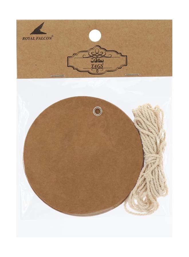 Royal Falcon Round Merchandising Tags Brown