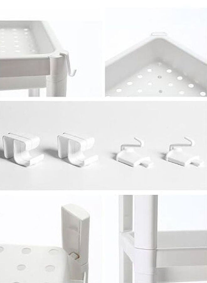 AGD 4-Tier Shelf Unit Storage Rack White 36x23x100cm  - Image 4