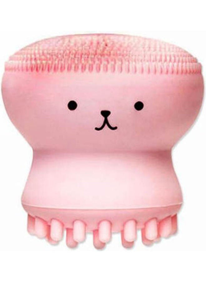 Soft Silicone Facial Cleansing Brush Face Washing Exfoliating Blackhead Brush Remover Skin Spa Oval Scrub Facial Tool Pink - Image 1