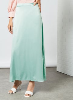 High Waist Maxi Skirt Green