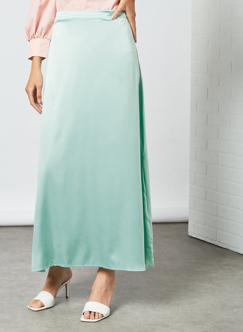 Sivvi x GenM - High Waist Maxi Skirt Green - Image 1