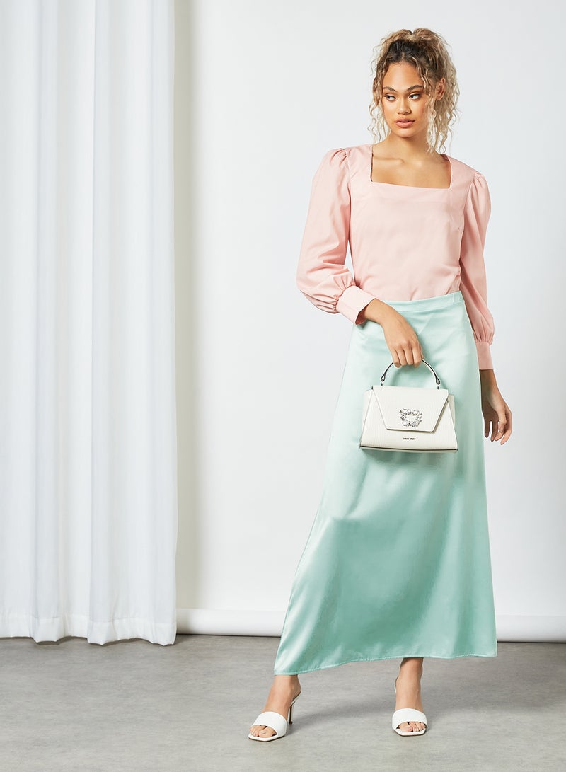 Sivvi x GenM - High Waist Maxi Skirt Green - Image 1