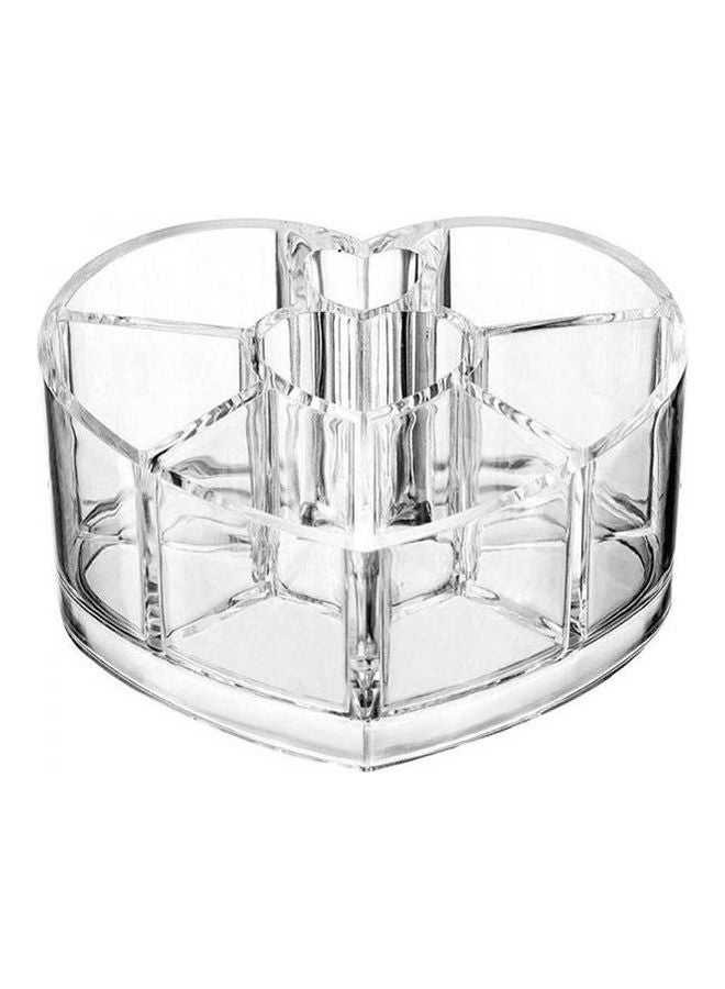 Heart Shape Acrylic Makeup Clear Acrylic Cosmetic Organizer Clear - Image 1