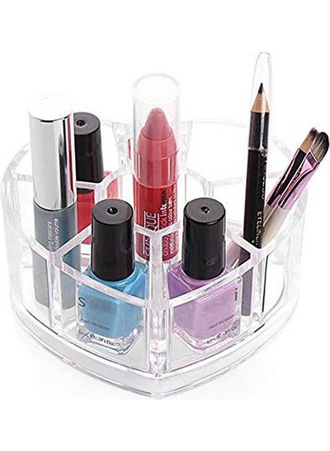 Heart Shape Acrylic Makeup Clear Acrylic Cosmetic Organizer Clear - Image 2