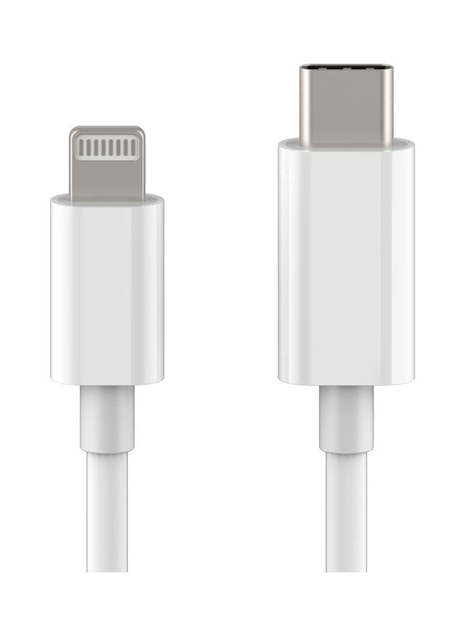 ICS USB to Type C to Lightning Cable White - Image 1