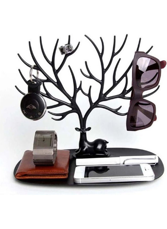 Generic Tree Shape Organizer And Holder For  Men  Jewelry And Accessories Black  - Image 2