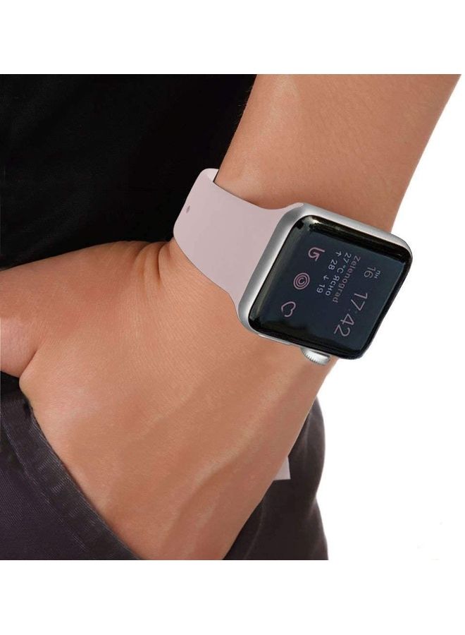 ICS Replacement Silicone Strap For Apple Smartwatch 38-40mm Pink - Image 2