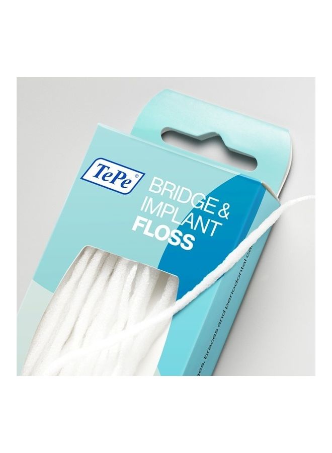 Tepe 30-Piece Bridge and Implant Floss Pack White/Blue - Image 2
