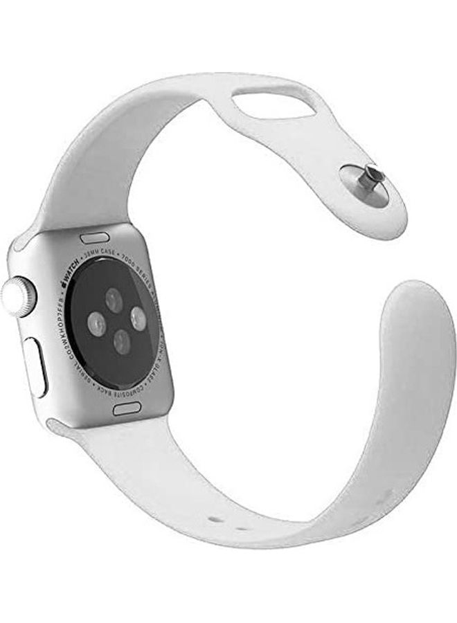 ICS Replacement Silicone Strap For Apple Smartwatch 38-40mm white - Image 2