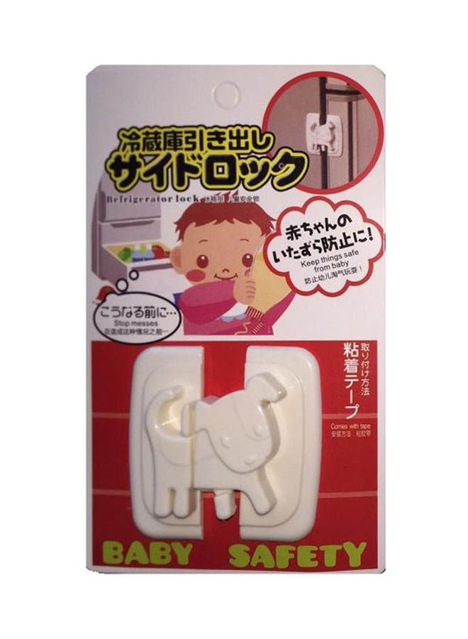 Kids Safety Lock For Cabinet Refrigerator Door Lock-White Dog Shape  - Image 1