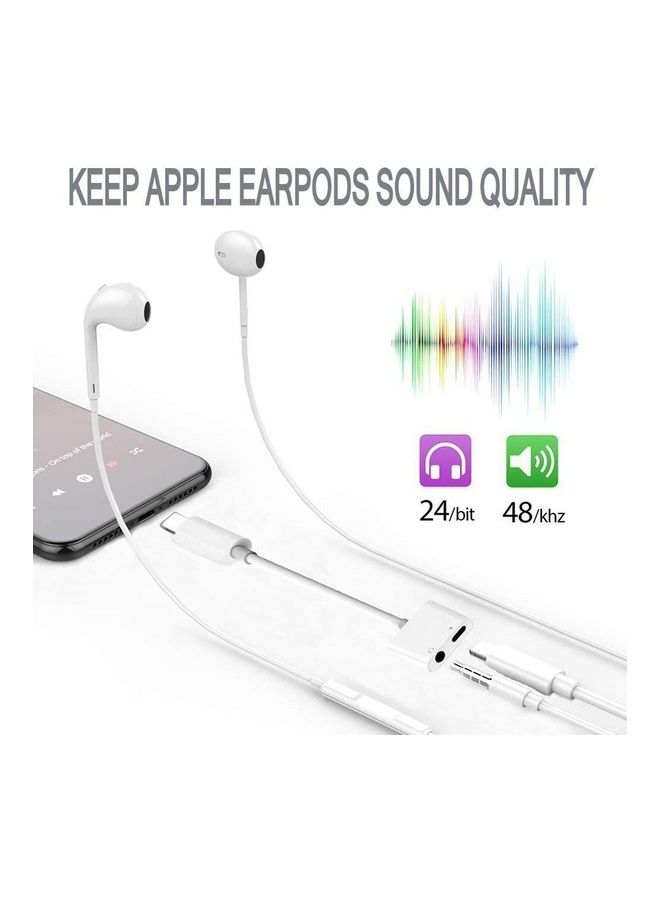 ICS Headphone Jack Adapter for iPhone White - Image 2