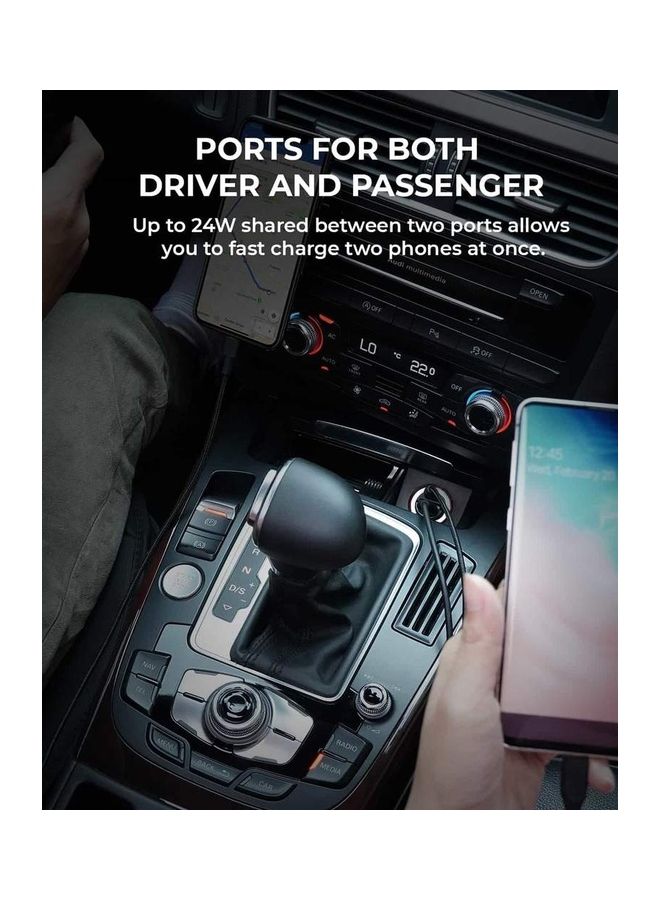 Aukey - PD Nano Car Charger 30W 2-Port USB-A & USB-C A3 - Image 1