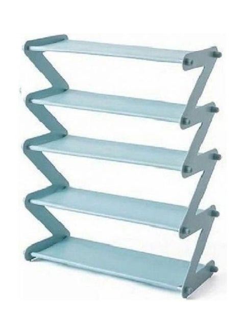 Z-Shaped Shoe Cabinet 5 Levels Blue 60 x 20cm