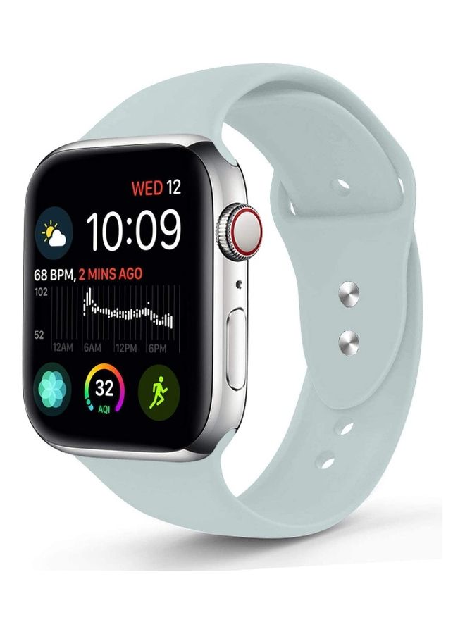 ICS Replacement Silicone Strap For Apple Smartwatch 42-44mm White - Image 1