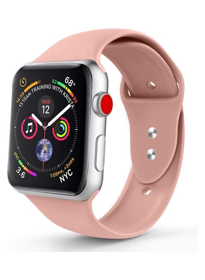 ICS Replacement Silicone Strap For Apple Smartwatch 42-44mm Pink