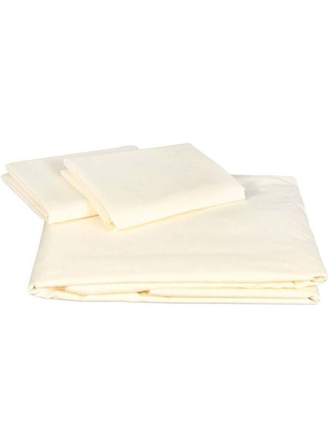 لانتيك طقم غطاء لحاف مكون من 3 قطع cotton لون أوف وايت 240X260سم 