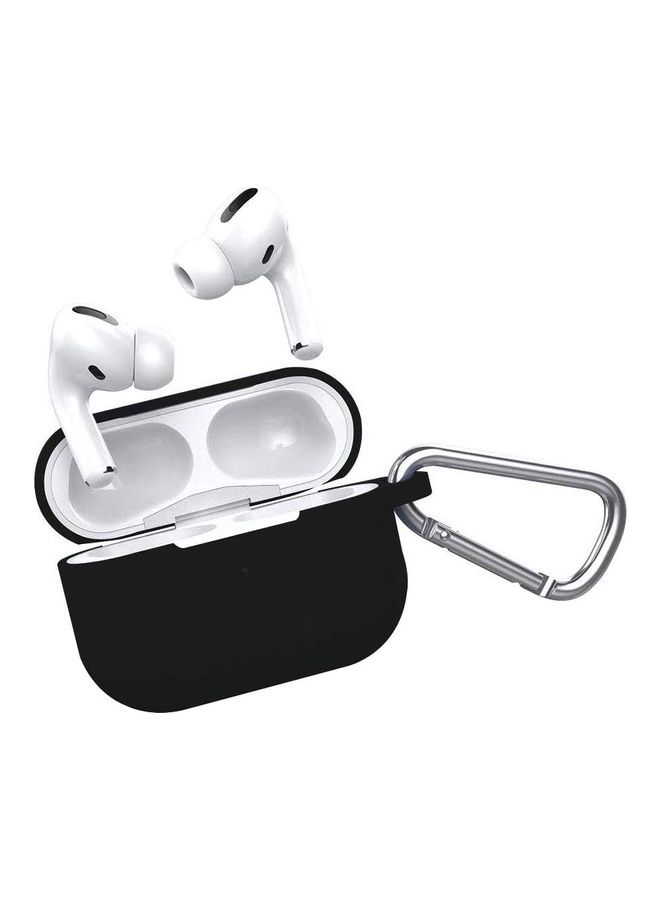 ICS Protective Case Cover with Carabiner for Apple AirPods Pro Black - Image 2