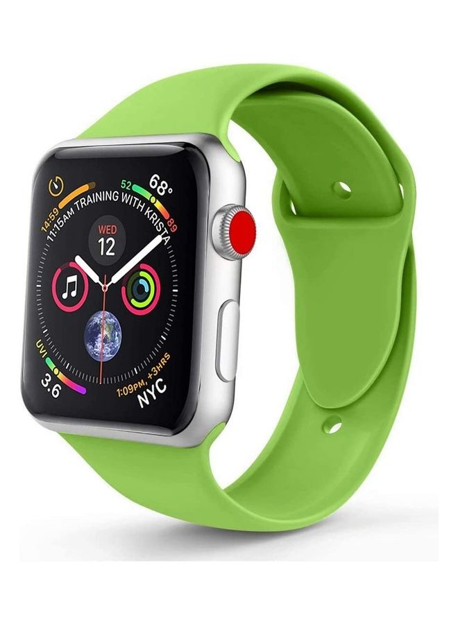 ICS Replacement Silicone Strap For Apple Smartwatch 42-44mm Green