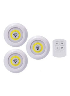 3-Piece Led Headlamp With Remote Control White
