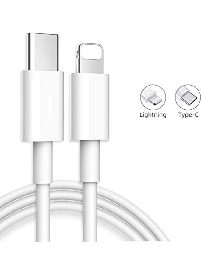 ICS Fast Charging Cable For iPhone White - Image 2