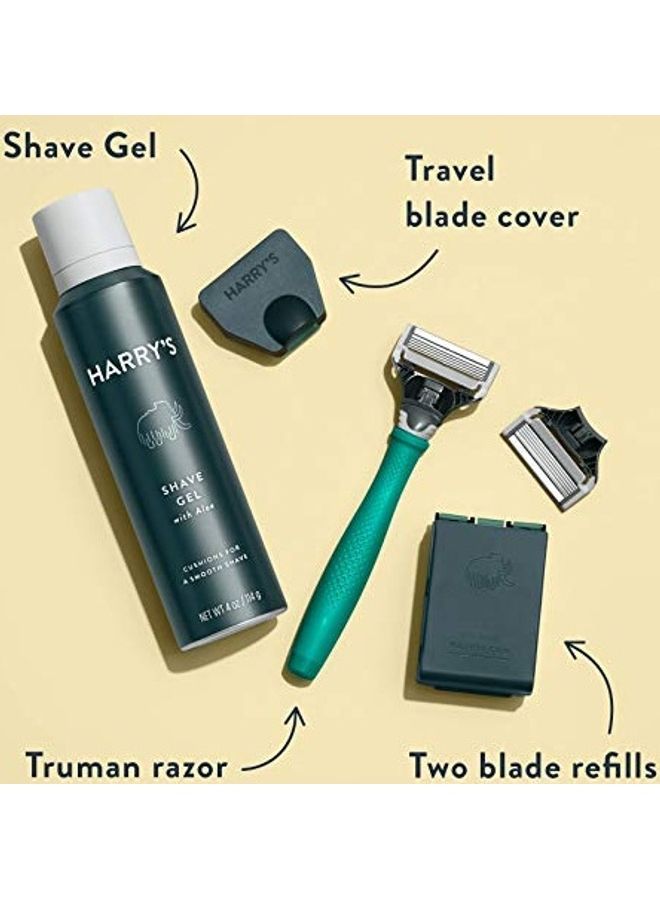 Harry's Shaving Kit For Men Green/White/Silver - Image 1