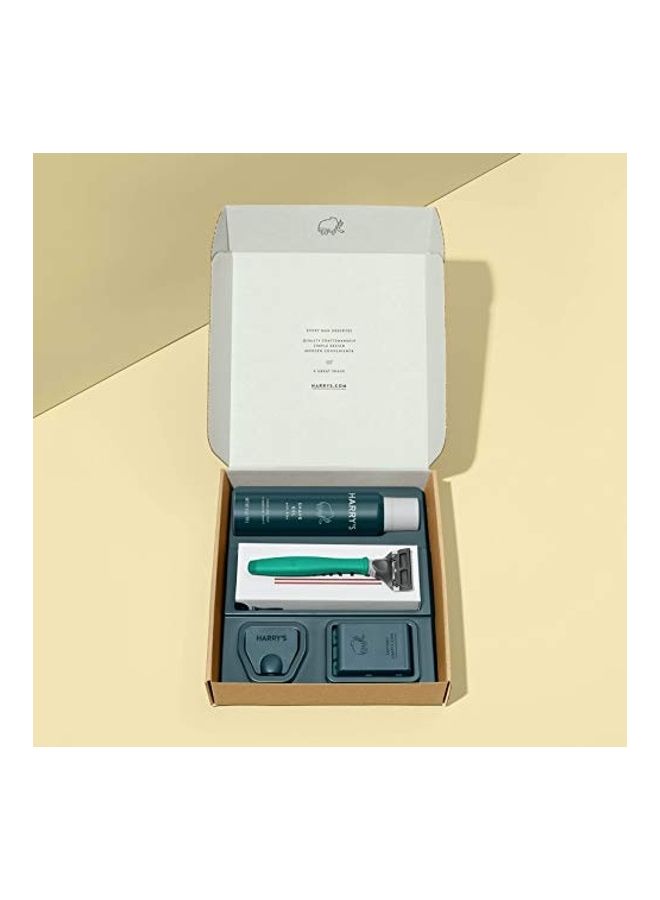 Harry's Shaving Kit For Men Green/White/Silver - Image 2