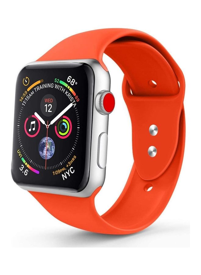 ICS Replacement Silicone Strap For Apple Smartwatch 38-40mm Orange