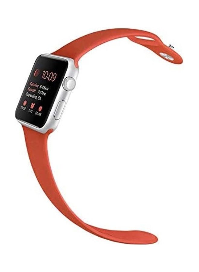 ICS - Replacement Silicone Strap For Apple Smartwatch 38-40mm Red - Image 1