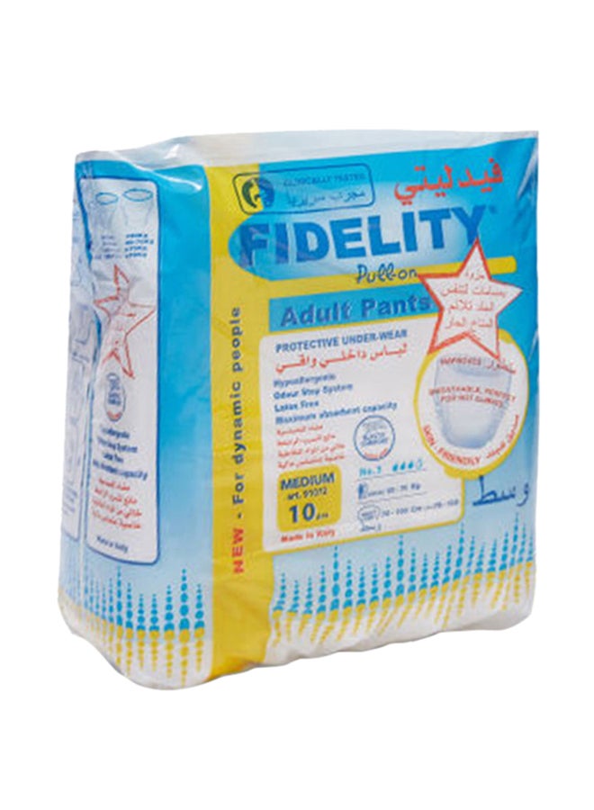 FIDELITY Adult Pull-On Pants 10 Medium 40 - 70kg 